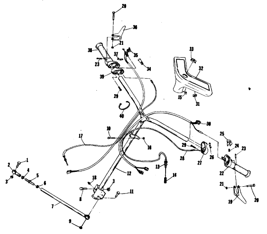 Parts Diagram for Arctic Cat 1979 JAG 3000 F/A SNOWMOBILE STEERING
