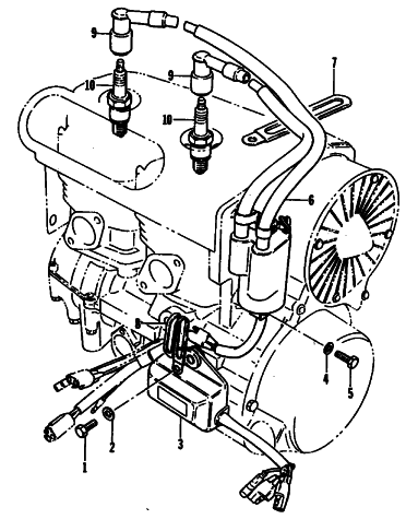 Parts Diagram for Arctic Cat 1980 JAG 3000 F/C SNOWMOBILE ELECTRICAL