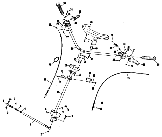 Parts Diagram for Arctic Cat 1981 PANTHER WEST SNOWMOBILE STEERING