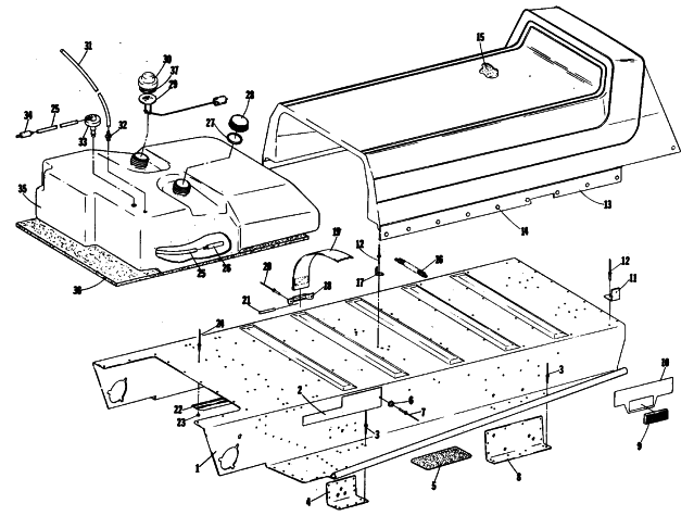 Parts Diagram for Arctic Cat 1981 PANTHER WEST SNOWMOBILE BODY AND SEAT