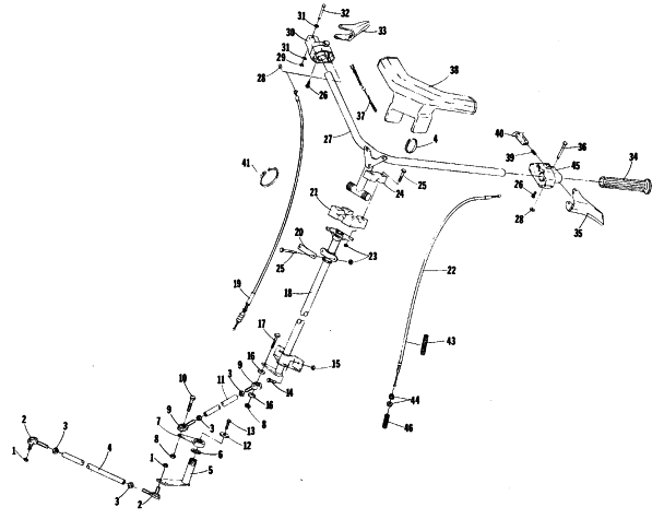 Parts Diagram for Arctic Cat 1981 TRAIL CAT SNOWMOBILE STEERING