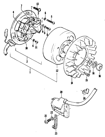 Parts Diagram for Arctic Cat 1979 KITTY CAT SNOWMOBILE MAGNETO