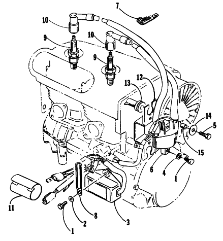 Parts Diagram for Arctic Cat 1989 JAG 340 DELUXE SNOWMOBILE ELECTRICAL