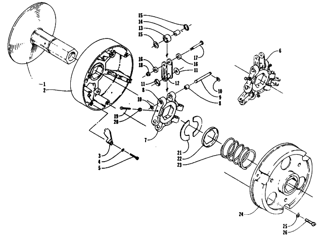Parts Diagram for Arctic Cat 1985 COUGAR SPECIAL EDITION SNOWMOBILE DRIVE CLUTCH