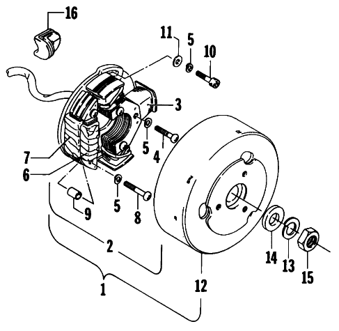 Parts Diagram for Arctic Cat 1985 PANTHER SNOWMOBILE MAGNETO
