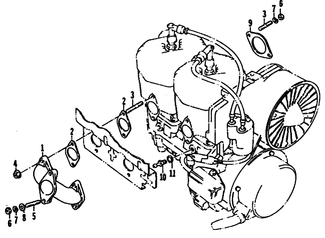 Parts Diagram for Arctic Cat 1988 PANTHER (F/C) SNOWMOBILE INTAKE MANIFOLD