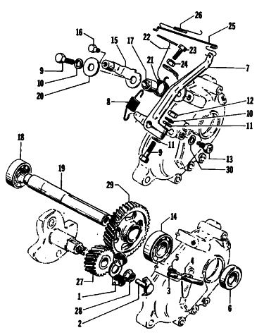 Parts Diagram for Arctic Cat 1990 KITTY CAT SNOWMOBILE GOVERNOR