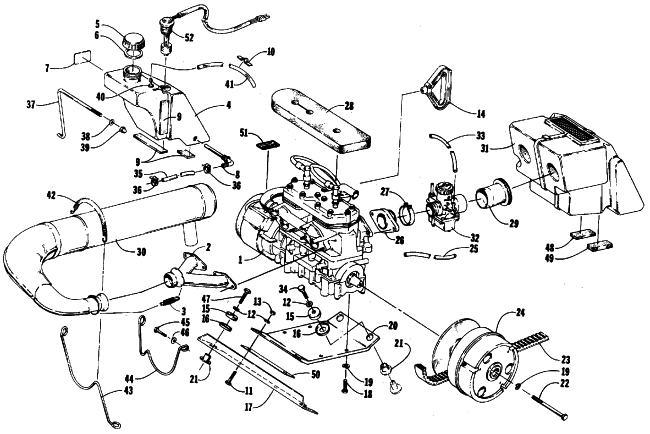 Parts Diagram for Arctic Cat 1987 EL TIGRE 5000 (440 L/C) SNOWMOBILE ENGINE AND RELATED PARTS