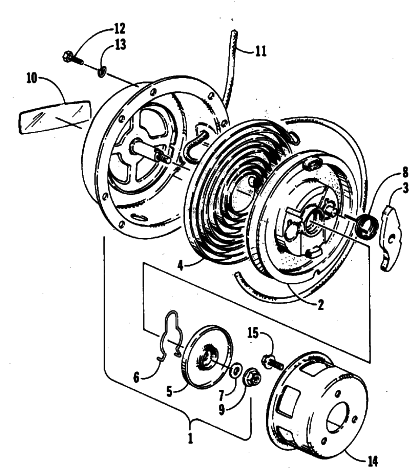 Parts Diagram for Arctic Cat 1987 PANTHER SNOWMOBILE RECOIL STARTER