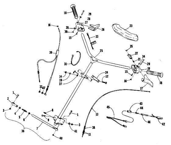 Parts Diagram for Arctic Cat 1988 JAG DELUXE (340 F/C) SNOWMOBILE STEERING - MCGILL SWITCHES