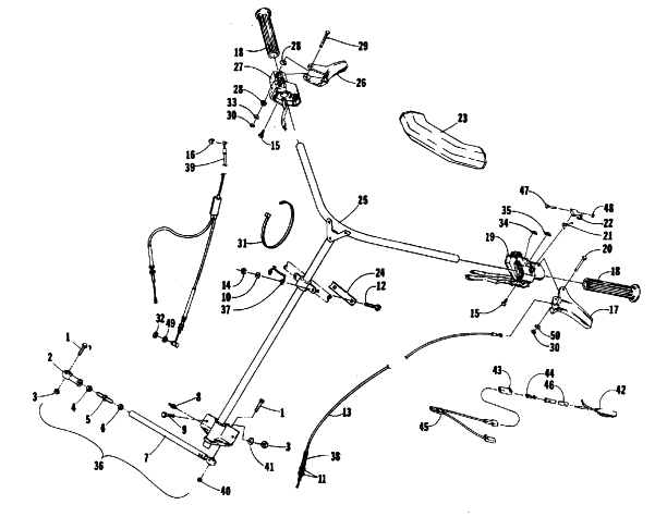 Parts Diagram for Arctic Cat 1988 JAG (440 F/C) SNOWMOBILE STEERING - ASAHI DENSO SWITCHES