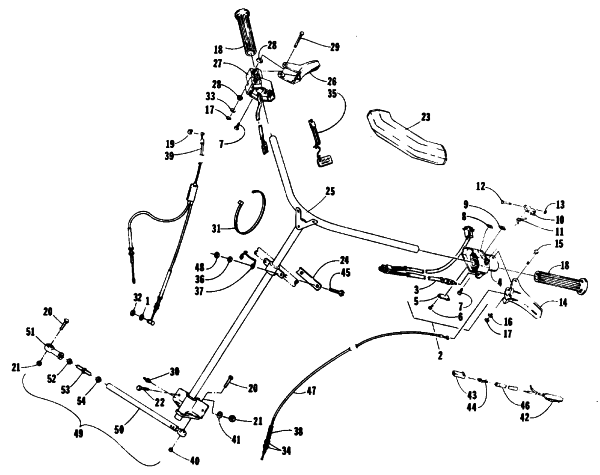 Parts Diagram for Arctic Cat 1989 JAG 340 DELUXE SNOWMOBILE STEERING
