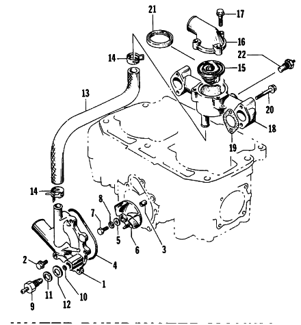 Parts Diagram for Arctic Cat 1994 ZR 700 SNOWMOBILE WATER PUMP/WATER MANIFOLD