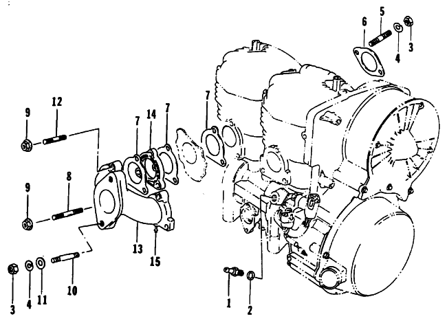 Parts Diagram for Arctic Cat 1992 JAG AFS LT 2 SPEED SNOWMOBILE INTAKE MANIFOLD