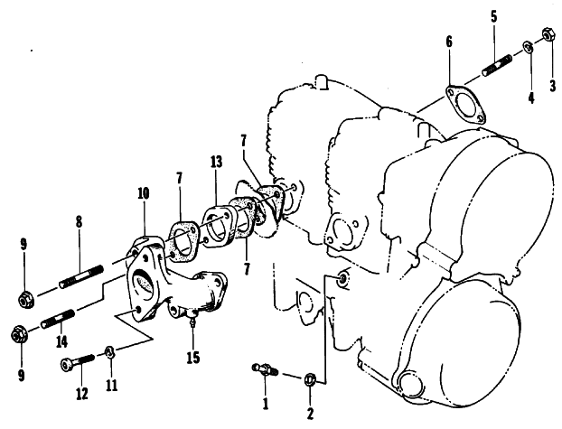 Parts Diagram for Arctic Cat 1992 LYNX SNOWMOBILE INTAKE MANIFOLD
