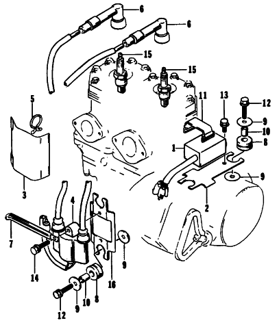 Parts Diagram for Arctic Cat 1991 COUGAR 2-UP SNOWMOBILE ELECTRICAL
