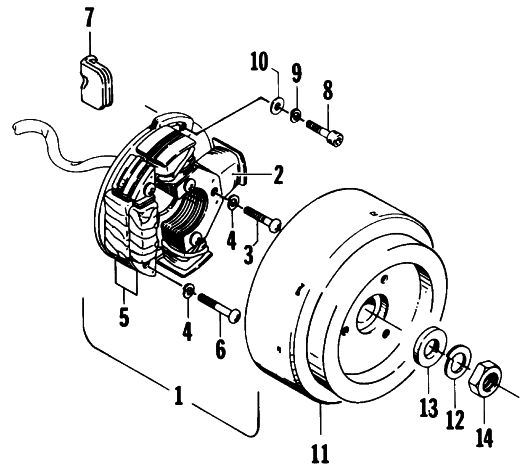 Parts Diagram for Arctic Cat 1992 PROWLER SPECIAL SNOWMOBILE MAGNETO