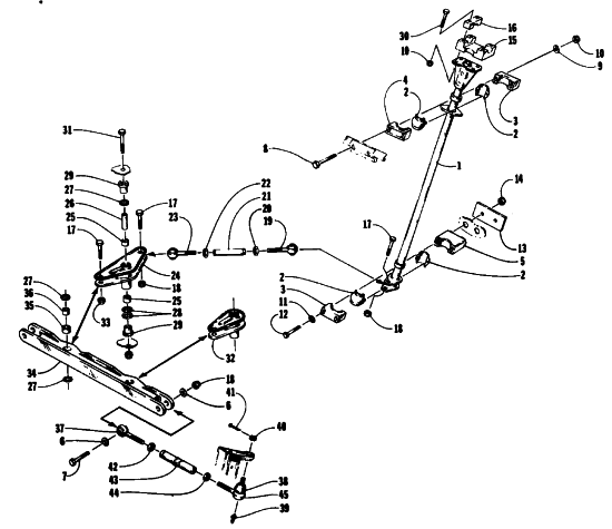 Parts Diagram for Arctic Cat 1994 COUGAR MOUNTAIN CAT SNOWMOBILE TIE ROD/STEERING POST ASSEMBLY