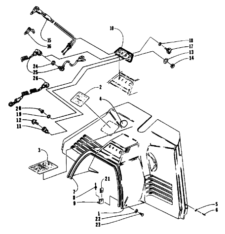 Parts Diagram for Arctic Cat 1992 PROWLER SPECIAL SNOWMOBILE CONSOLE AND SWITCH ASSEMBLIES