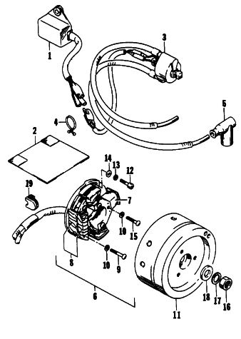 Parts Diagram for Arctic Cat 1994 ZR 700 SNOWMOBILE ELECTRICAL EQUIPMENT/MAGNETO