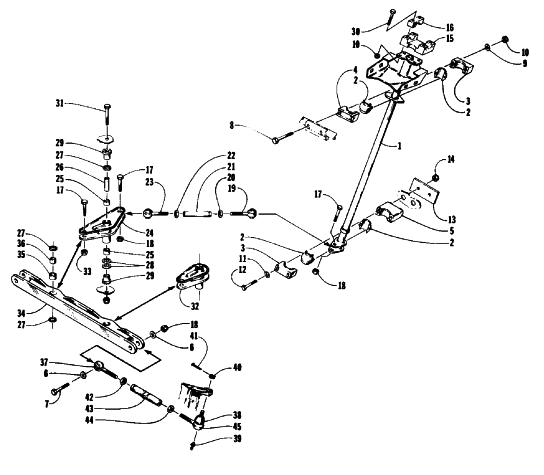 Parts Diagram for Arctic Cat 1992 WILDCAT MOUNTAIN CAT SNOWMOBILE TIE ROD/STEERING POST ASSEMBLY