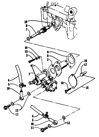 Parts Diagram for Arctic Cat 1993 PANTHER DELUXE SNOWMOBILE OIL PUMP