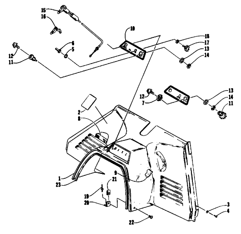 Parts Diagram for Arctic Cat 1993 PANTHER SNOWMOBILE CONSOLE AND SWITCH ASSEMBLIES