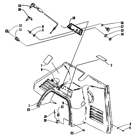 Parts Diagram for Arctic Cat 1993 COUGAR SNOWMOBILE CONSOLE AND SWITCH ASSEMBLIES