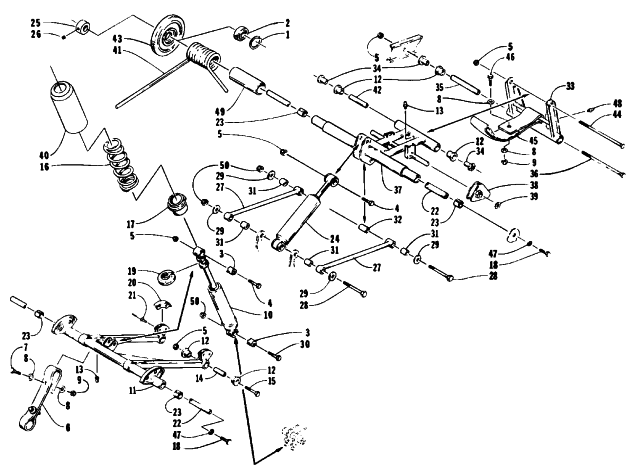 Parts Diagram for Arctic Cat 1994 PROWLER SNOWMOBILE REAR SUSPENSION ARM ASSEMBLIES