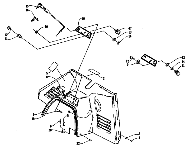 Parts Diagram for Arctic Cat 1994 JAG DELUXE SNOWMOBILE CONSOLE AND SWITCH ASSEMBLIES
