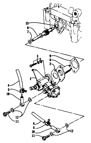 Parts Diagram for Arctic Cat 1994 PANTHER DELUXE SNOWMOBILE OIL PUMP