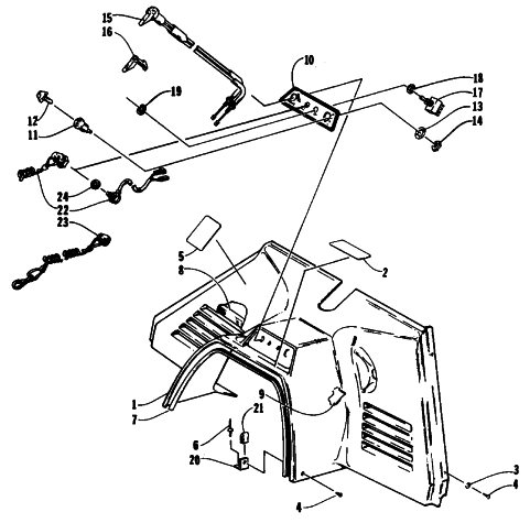Parts Diagram for Arctic Cat 1994 JAG Z SNOWMOBILE CONSOLE AND SWITCH ASSEMBLIES