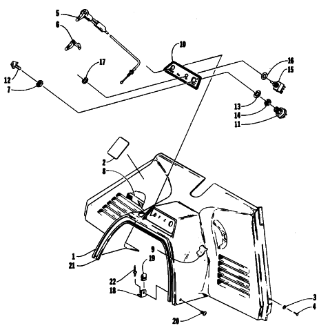 Parts Diagram for Arctic Cat 1994 PANTHER DELUXE SNOWMOBILE CONSOLE AND SWITCH ASSEMBLIES