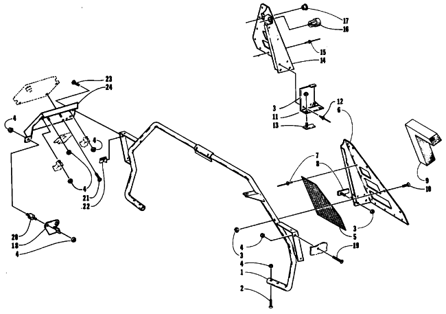 Parts Diagram for Arctic Cat 1994 EXT EFI SNOWMOBILE STEERING SUPPORT ASSEMBLY