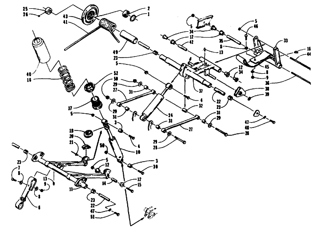 Parts Diagram for Arctic Cat 1994 THUNDERCAT SNOWMOBILE REAR SUSPENSION ARM ASSEMBLIES