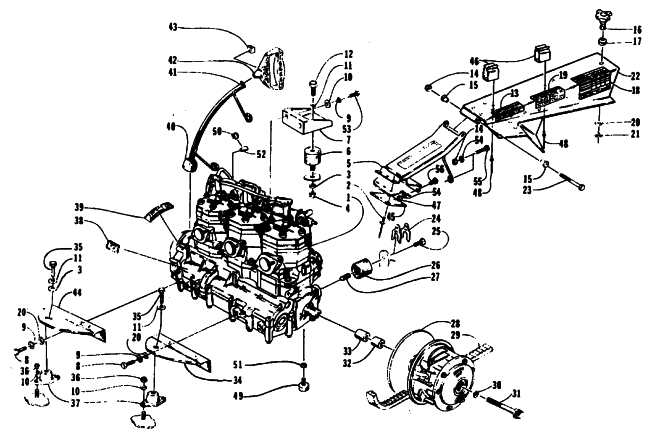 Parts Diagram for Arctic Cat 1994 THUNDERCAT MOUNTAIN CAT W SNOWMOBILE ENGINE AND RELATED PARTS