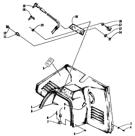 Parts Diagram for Arctic Cat 1994 PUMA 2UP SNOWMOBILE CONSOLE AND SWITCH ASSEMBLIES