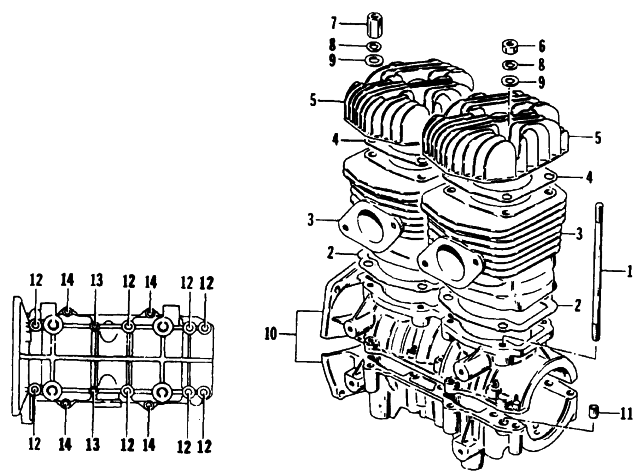 Parts Diagram for Arctic Cat 1995 Z 440 SNOWMOBILE CRANKCASE AND CYLINDER