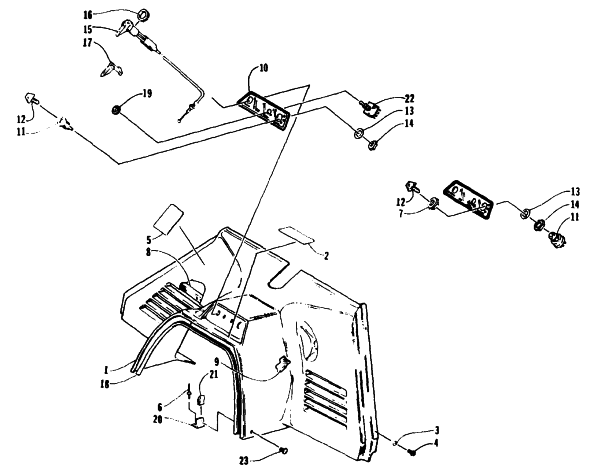 Parts Diagram for Arctic Cat 1995 JAG DELUXE SNOWMOBILE CONSOLE AND SWITCH ASSEMBLIES
