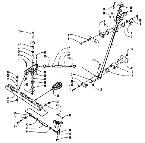 Parts Diagram for Arctic Cat 1995 JAG SNOWMOBILE TIE ROD/STEERING POST ASSEMBLY