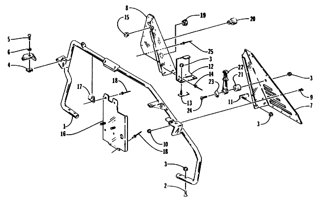 Parts Diagram for Arctic Cat 1995 PANTHER DELUXE SNOWMOBILE STEERING SUPPORT ASSEMBLY