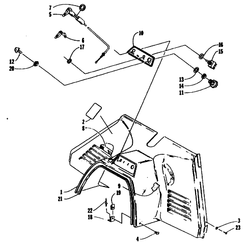 Parts Diagram for Arctic Cat 1995 PANTHER DELUXE SNOWMOBILE CONSOLE AND SWITCHES