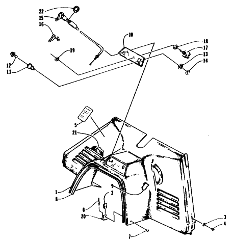 Parts Diagram for Arctic Cat 1995 PANTHER RENTAL SNOWMOBILE CONSOLE AND SWITCHES