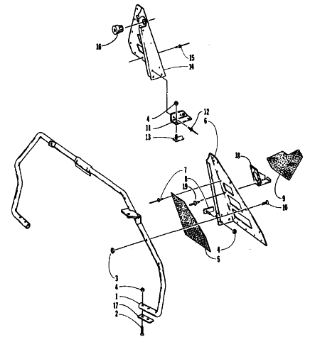 Parts Diagram for Arctic Cat 1995 ZRT 800 SNOWMOBILE STEERING SUPPORT ASSEMBLY