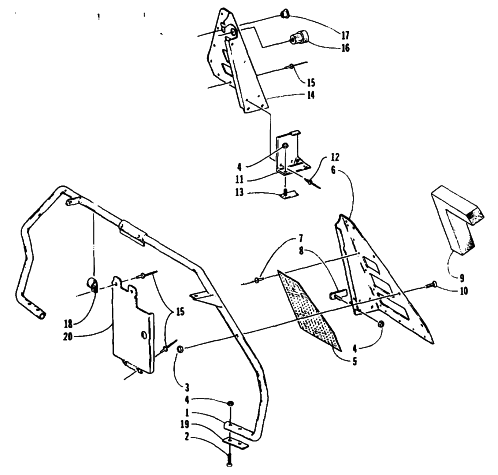 Parts Diagram for Arctic Cat 1995 ZR 580 SNOWMOBILE STEERING SUPPORT ASSEMBLY