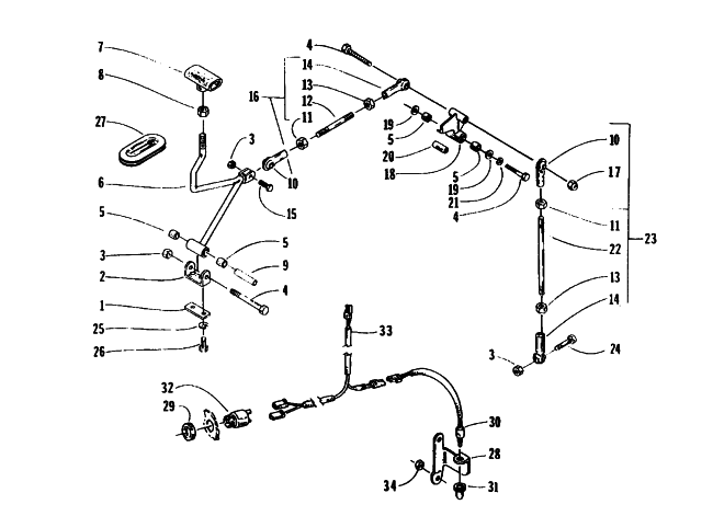 Parts Diagram for Arctic Cat 1996 PANTHER LC SNOWMOBILE REVERSE SHIFT LEVER ASSEMBLY