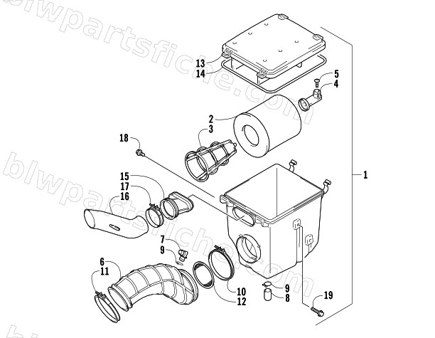 AIR CLEANER ASSEMBLY diagram