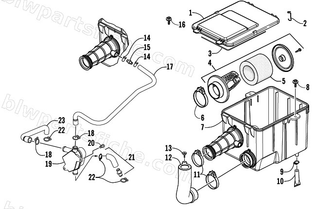 AIR INTAKE ASSEMBLY diagram