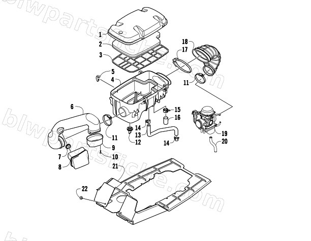 AIR INTAKE ASSEMBLY diagram