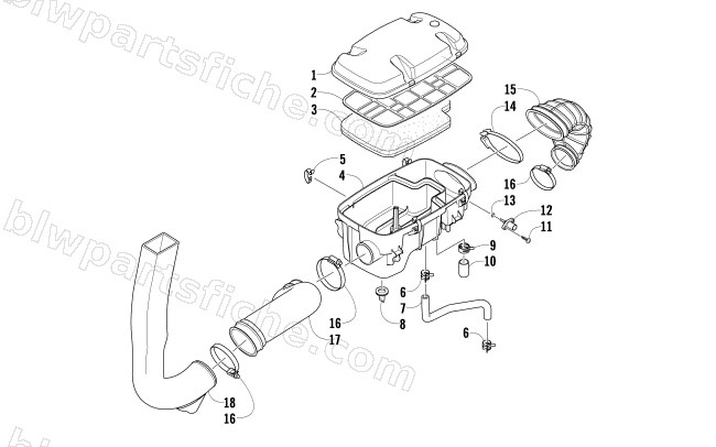AIR INTAKE ASSEMBLY diagram